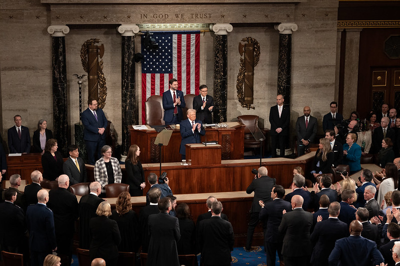 Donald Trump delivers joint address to Congress.
