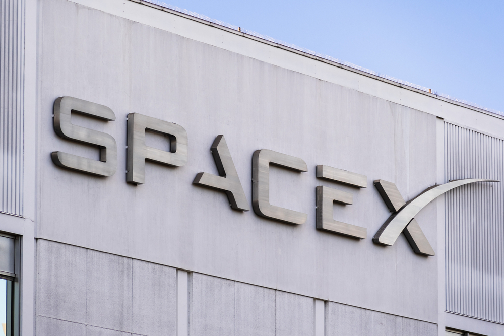 SpaceX written on factory