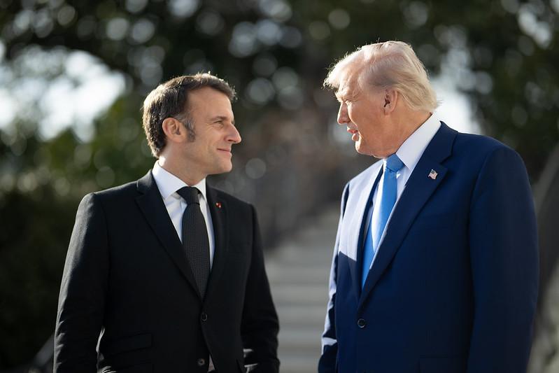 Emmanuel Macron and Donald Trump