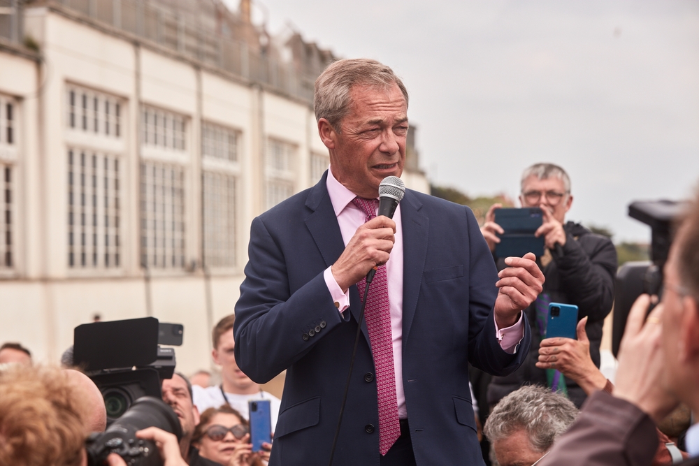 Nigel Farage campaigns in Clacton